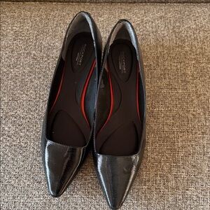 Rockport Black Patent Pointed Toe Flats